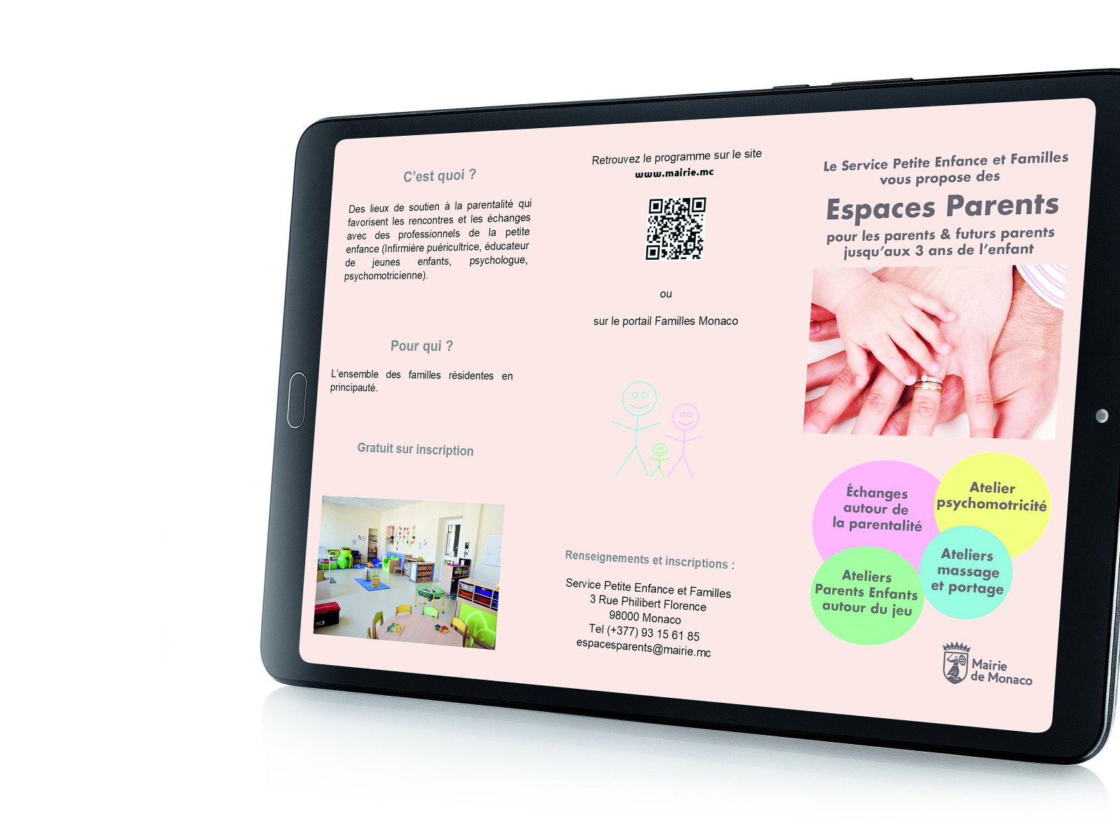 Espaces Parents : le programme disponible en ligne