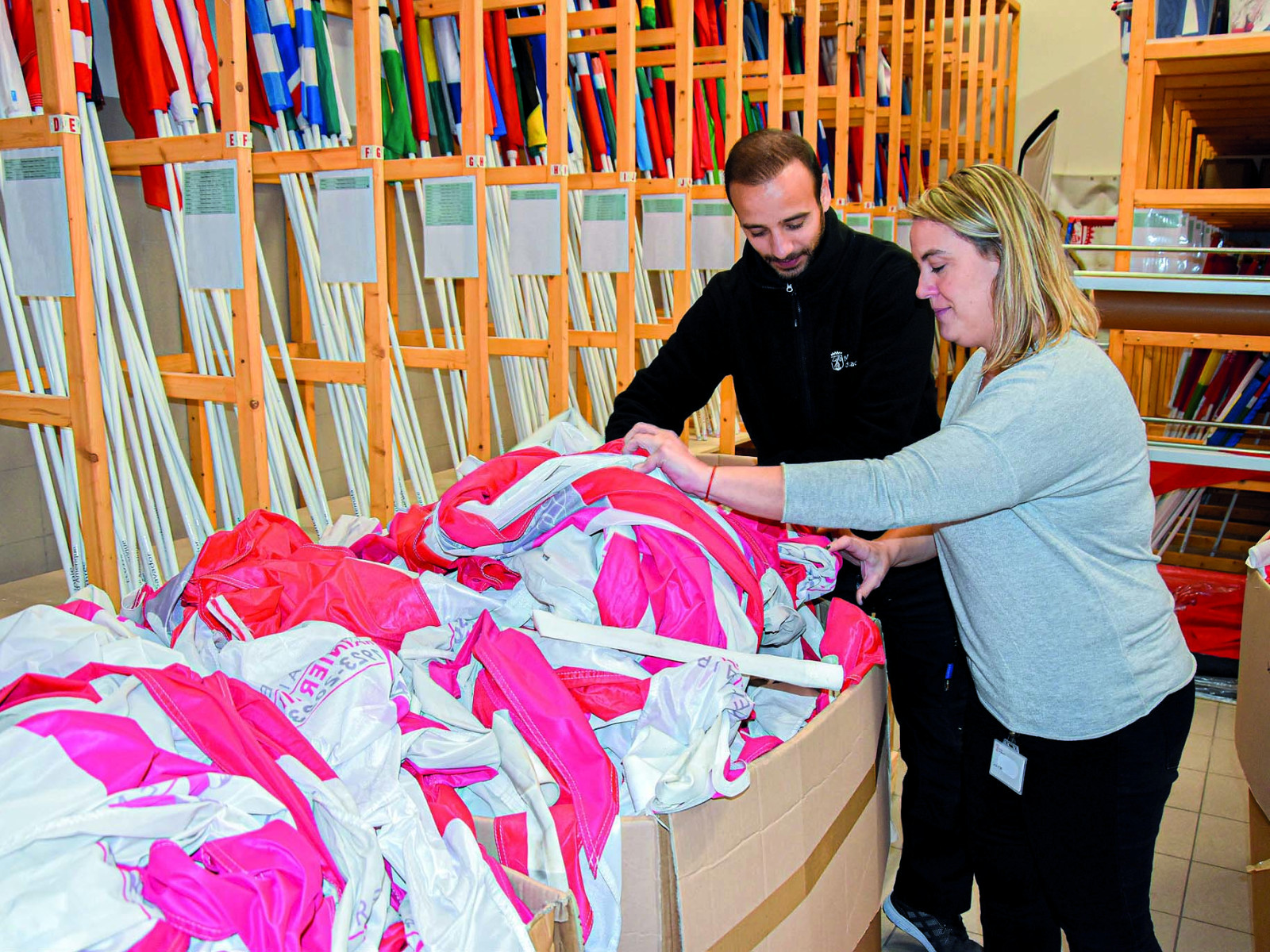 Recyclage des drapeaux usés