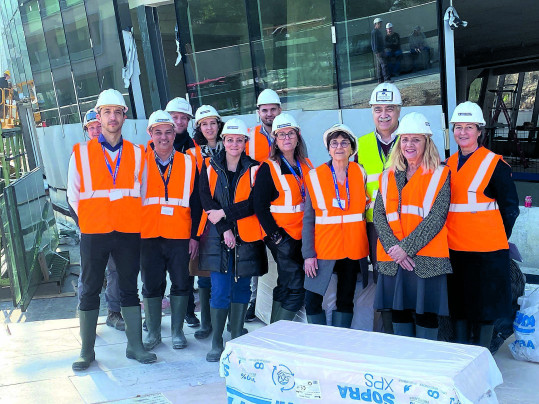 Visite du chantier de la nouvelle Médiathèque