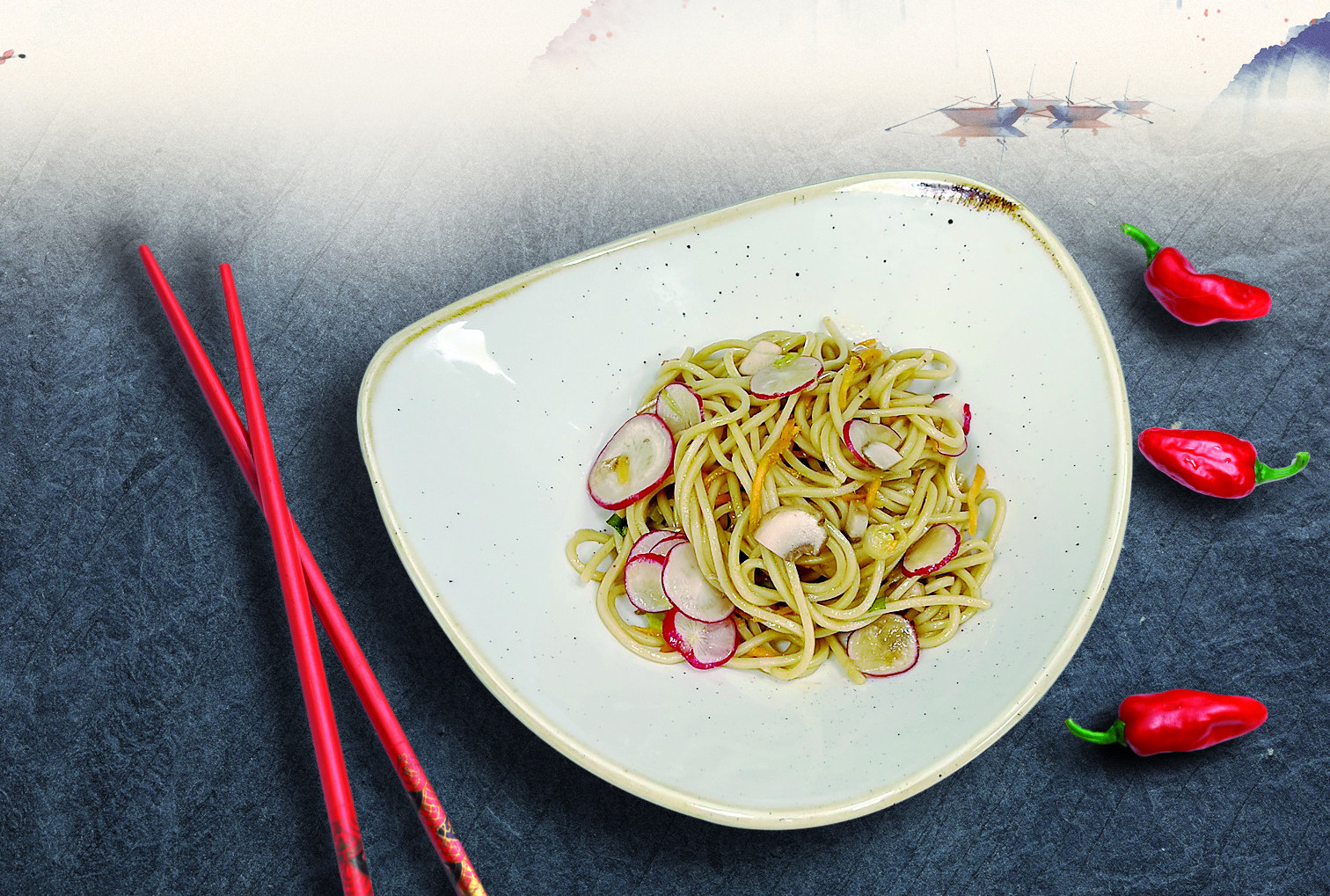 Salade de nouilles Soba© aux légumes et vinaigrette asiatiques